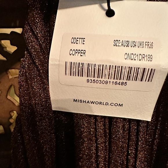 NEW NWT MISHA Odette Dress in Copper - Picture 3 of 4